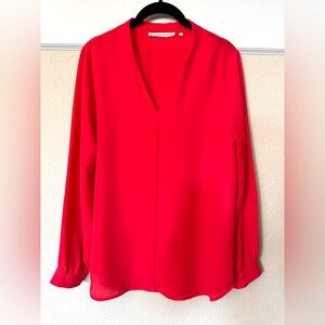 Violet + Claire Red Elegant Blouse